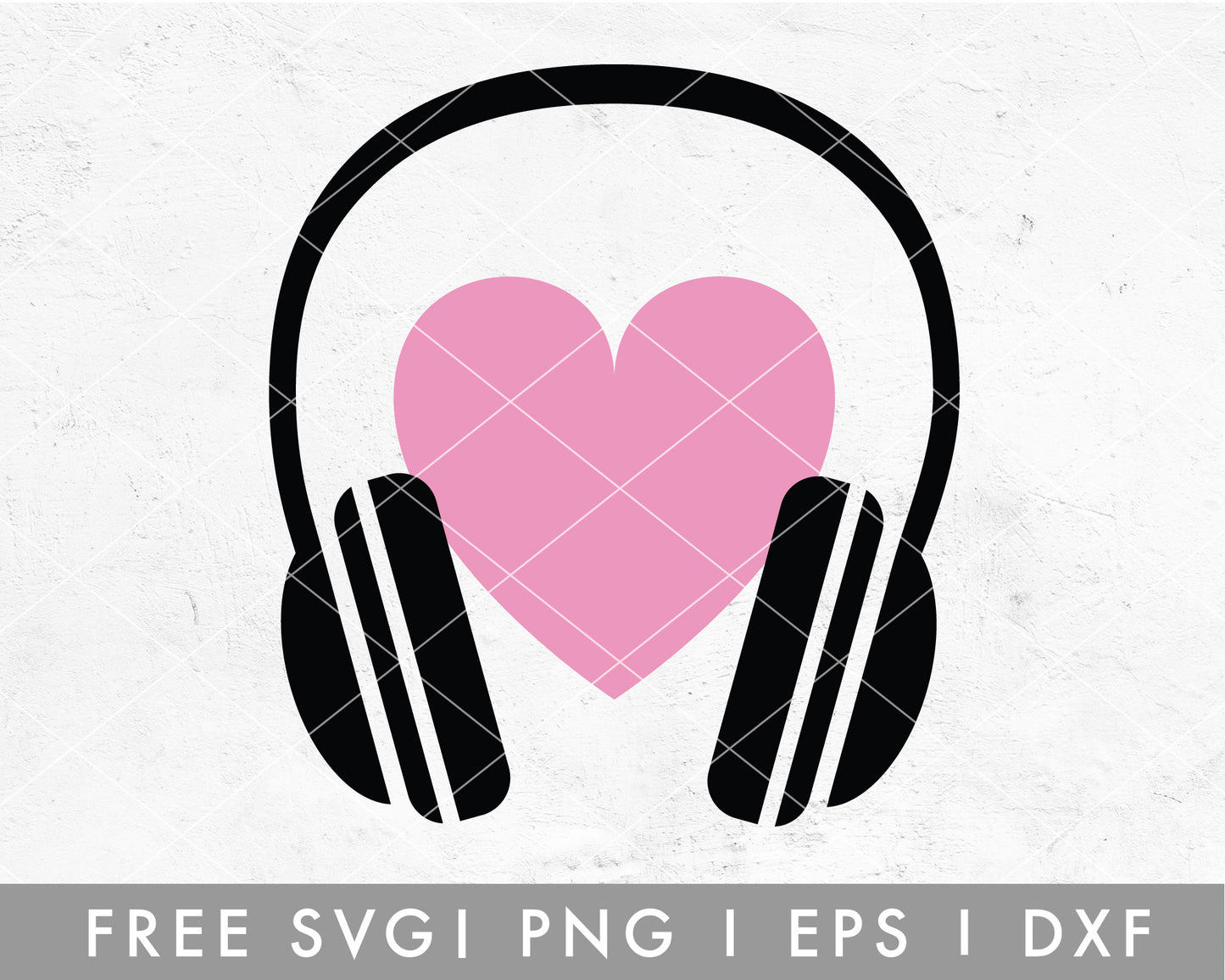 FREE Hart Headphone SVG