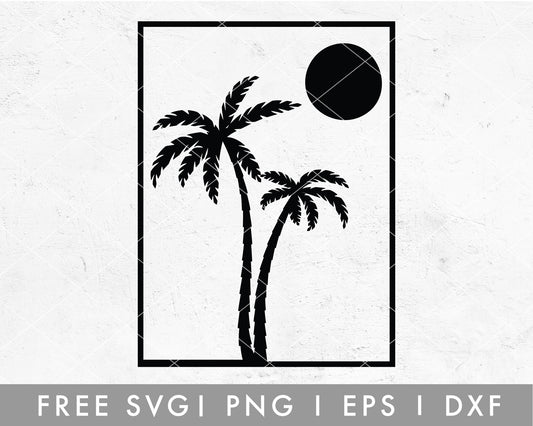 FREE Summer Palm & Sun SVG