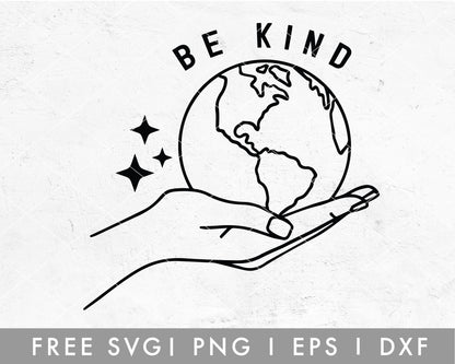 Free Be Kind To Earth SVG For Cricut, Cameo Silhouette – Caluya Design