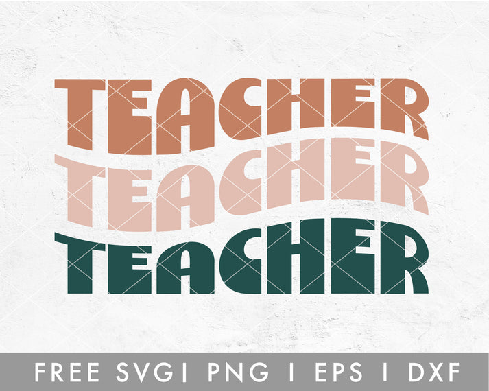 FREE Retro Teacher SVG For Cricut, Cameo Silhouette – Caluya Design