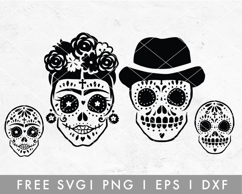 FREE Cinco De Mayo Sugar Skull SVG Set For Cricut – Caluya Design