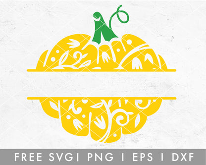 FREE Pumpkin Split Monogram SVG