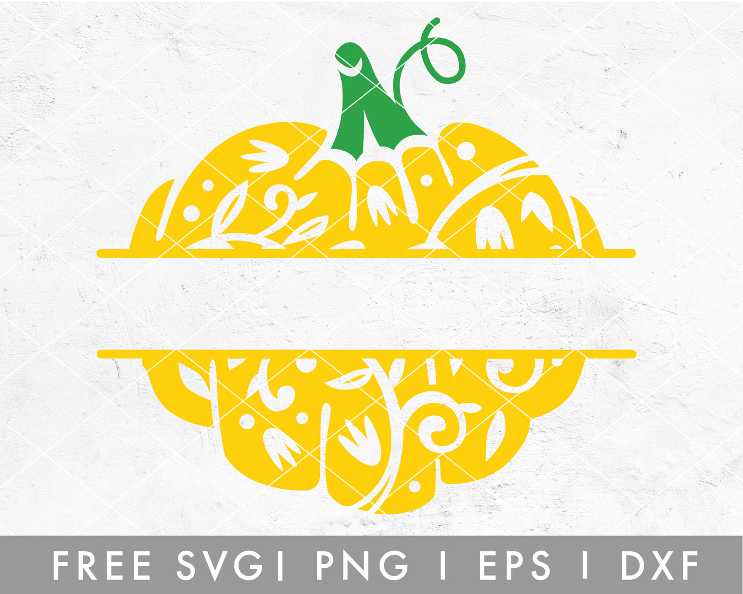 FREE Pumpkin Split Monogram SVG