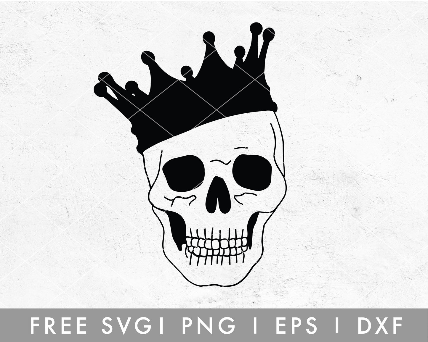 FREE Skull With Crown SVG