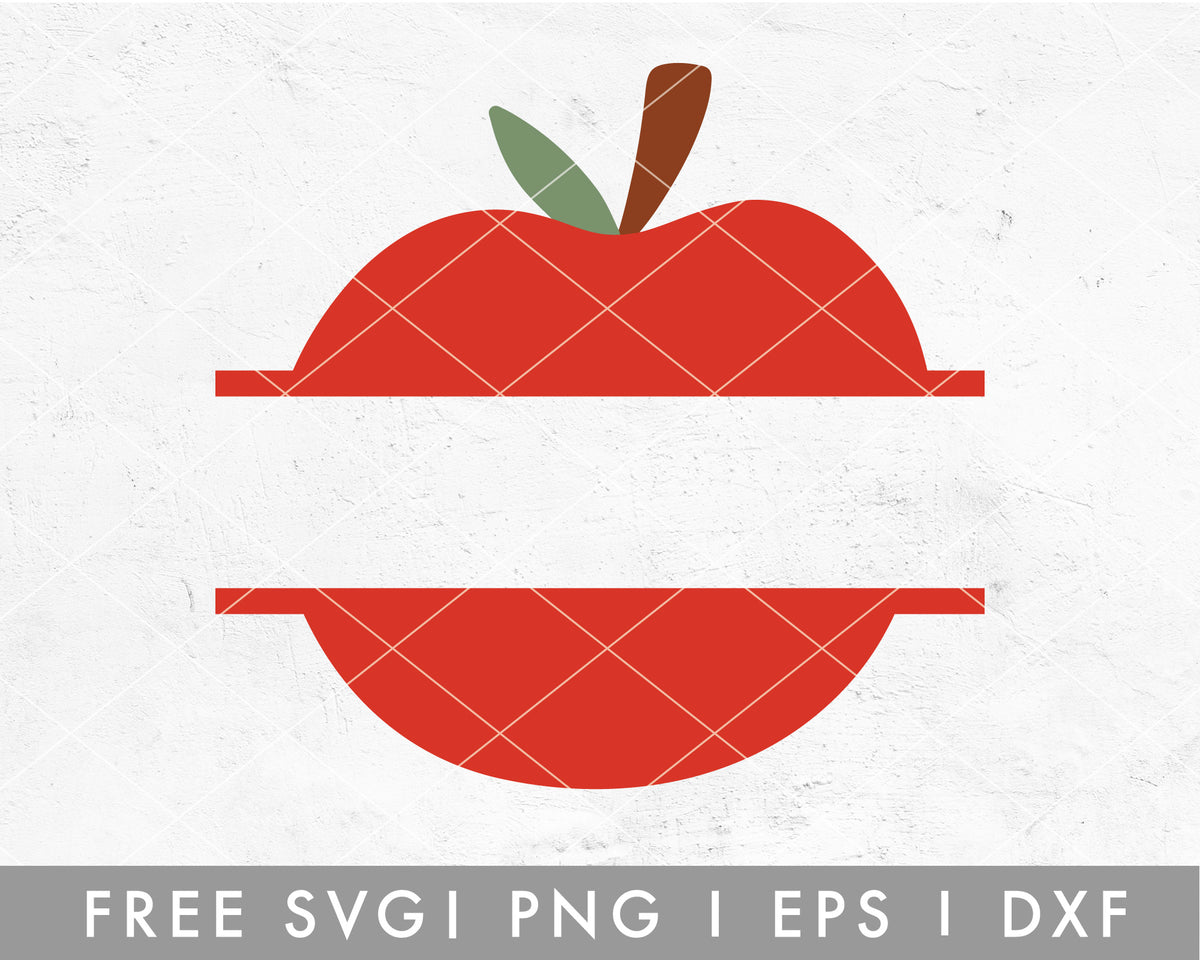 FREE Apple Split Monogram SVG For Cricut, Cameo Silhouette – Caluya Design