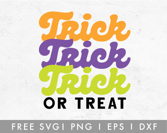 FREE Trick Trick Trick or Treat SVG