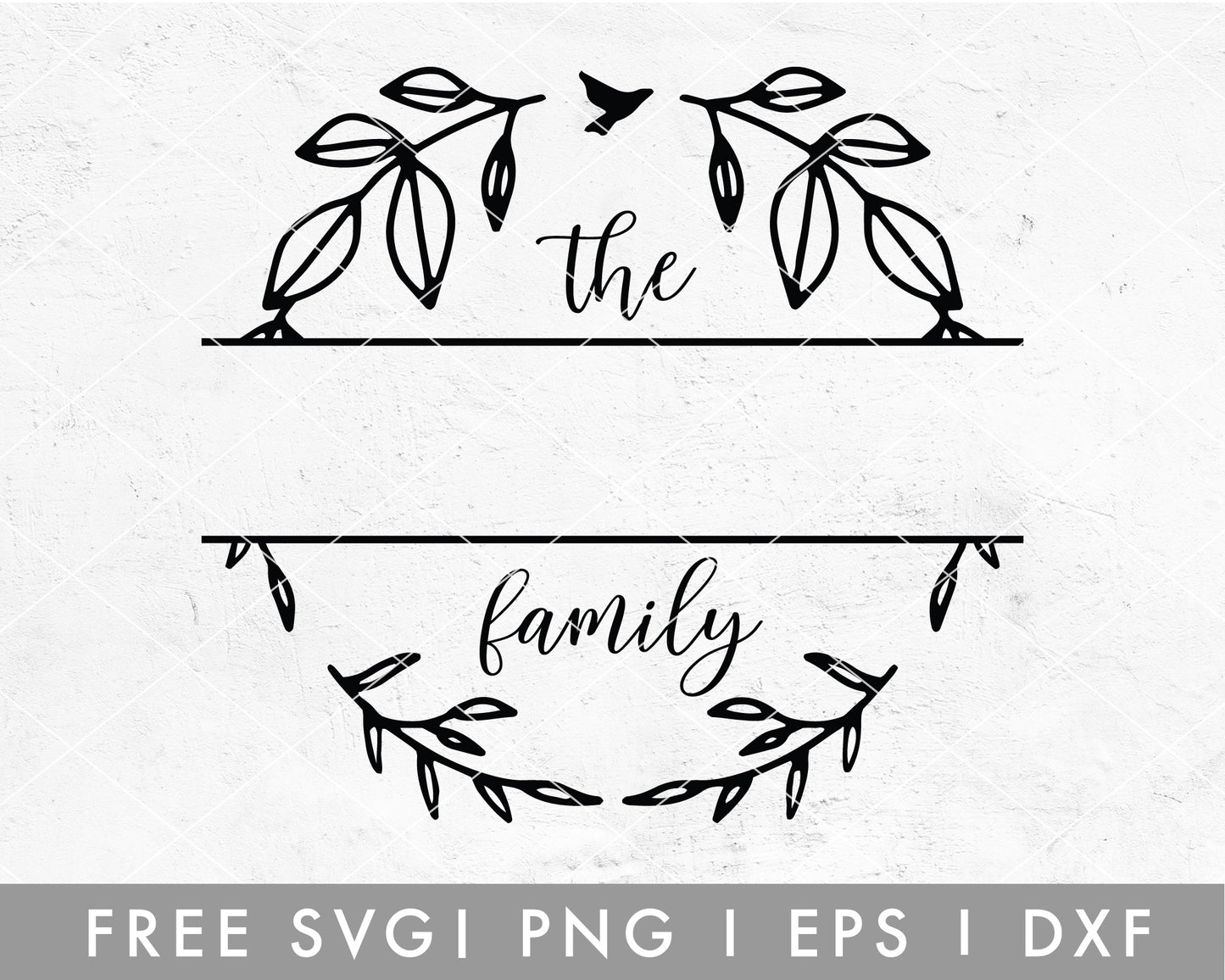 FREE Farmhouse Family Monogram Wreath SVG For Cricut, Cameo Silhouette | Family Sign Making Cut File