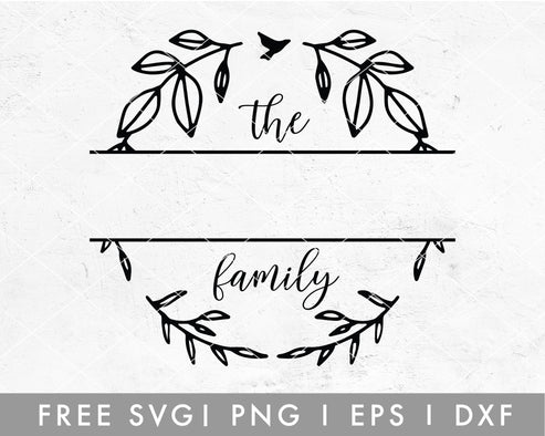 FREE Farmhouse Family Monogram Wreath SVG For Cricut, Cameo Silhouette ...