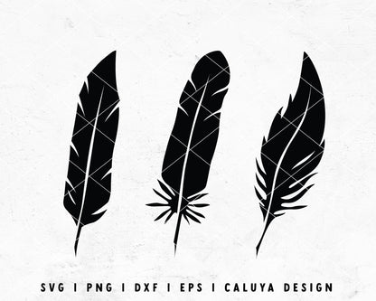 FREE Feather SVG | Silhouette SVG Cut File for Cricut, Cameo Silhouette | Free SVG Cut File