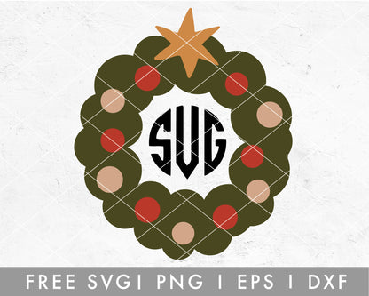 FREE Christmas Wreath SVG