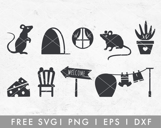 FREE Mouse SVG | Funny House Cut File for Cricut, Cameo Silhouette | Free SVG Cut File
