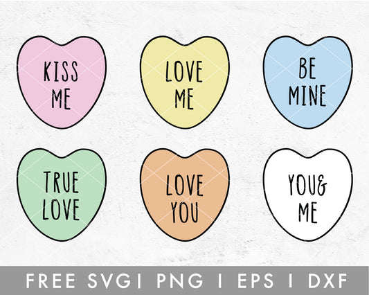 Valentine Candy SVG Cut File for Cricut, Cameo Silhouette | Free SVG Valentine's Day