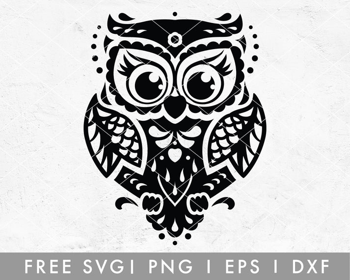 Free FREE Mandala SVG | Mandala Owl SVG SVG Cut File for Cricut, Cameo ...