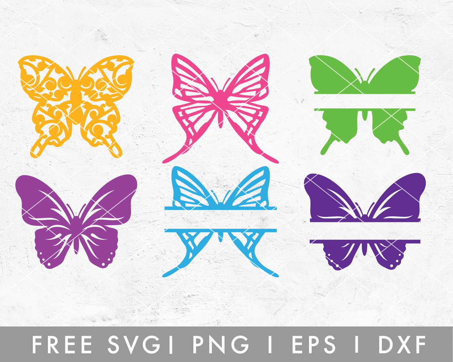 FREE Butterfly SVG | Butterfly Monogram SVG Cut File for Cricut, Cameo Silhouette | Free SVG Cut File