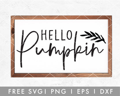 FREE Hello Pumpkin SVG