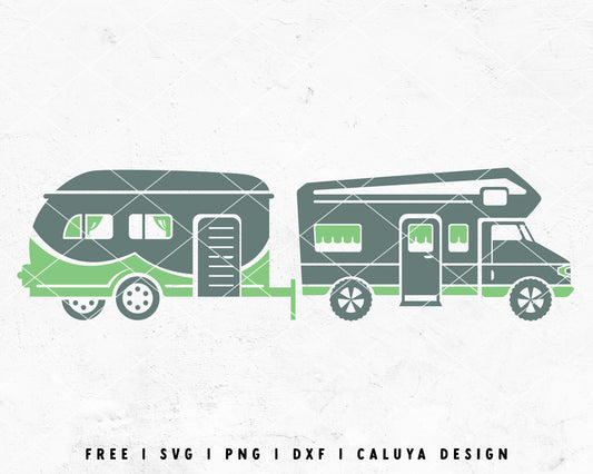 FREE Camper SVG | Summer SVG  Cut File for Cricut, Cameo Silhouette | Free SVG Cut File