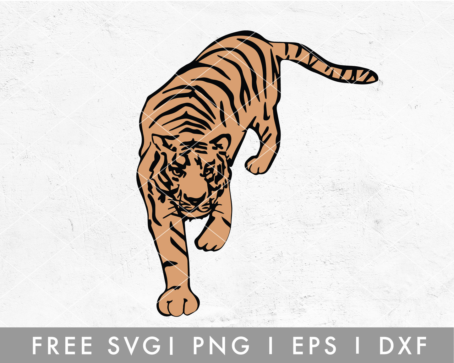 FREE Vintage Tiger Layered SVG