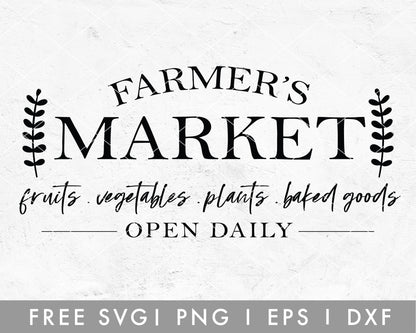 FREE Farmers Market SVG Cut File for Cricut, Cameo Silhouette | Free SVG Cut File