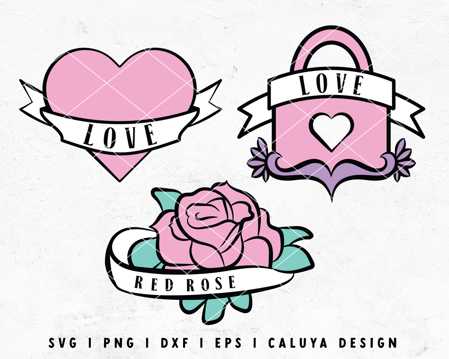 FREE Tattoo SVG | Heart SVG | Bolt Lock SVG Cut File for Cricut, Cameo Silhouette | Free SVG Cut File