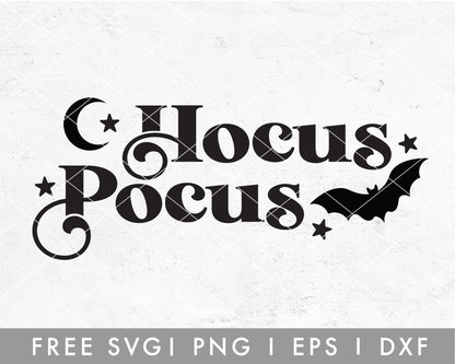 Free Hocus Pocus Boho SVG Cut File for Cricut, Cameo Silhouette 