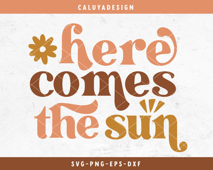 Here Comes The Sun SVG Cut File for Cricut, Cameo Silhouette | Boho Baby SVG Cut File