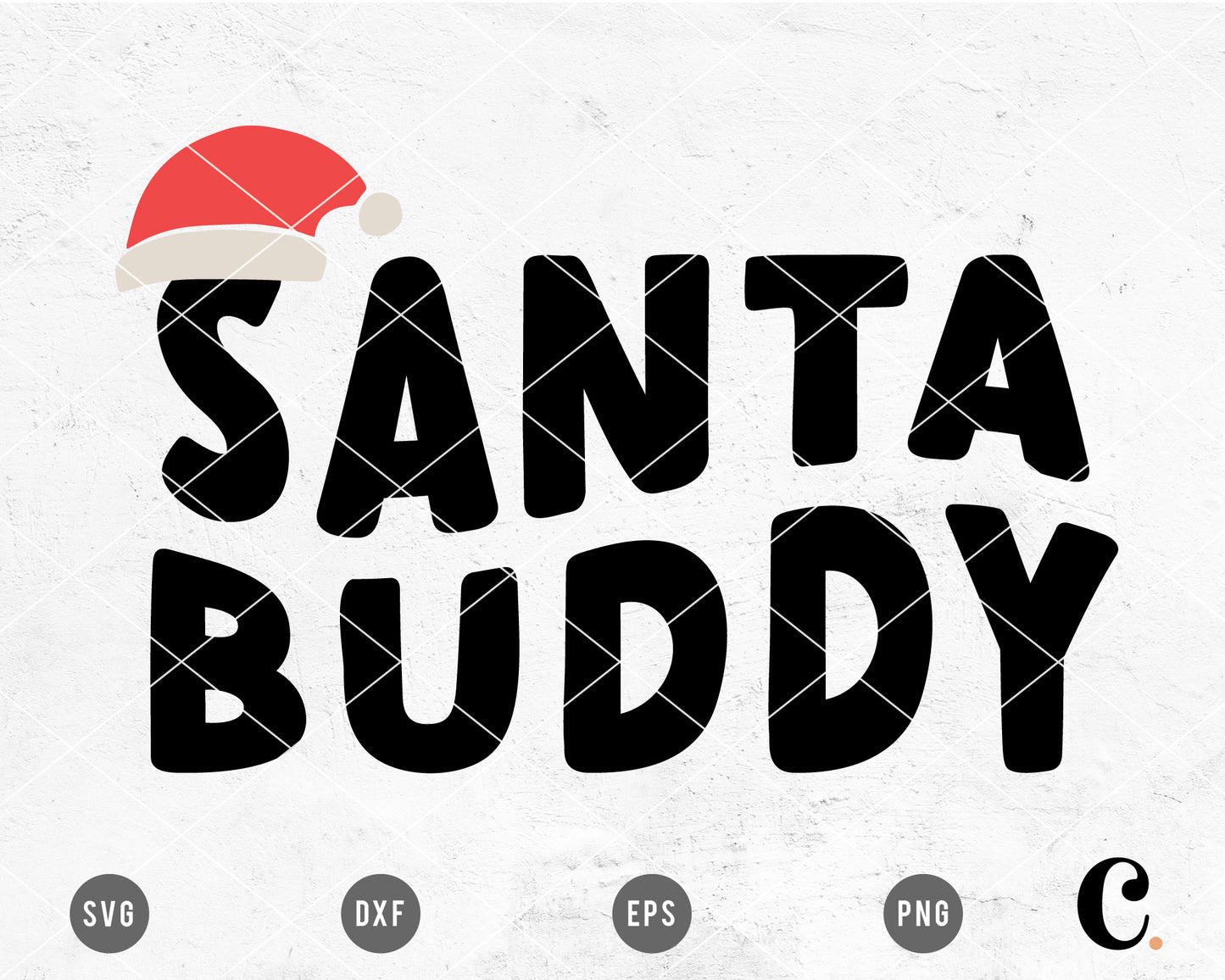 Santa Buddy SVG Cut File for Cricut, Cameo Silhouette | Christmas SVG For Kids