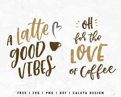 FREE Coffee SVG | Latte SVG  Cut File for Cricut, Cameo Silhouette | Free SVG Cut File