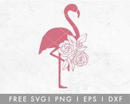 FREE Floral Flamingo SVG