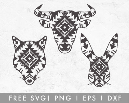 FREE FREE Animal SVG | Tribal Patterned SVG Cut File for Cricut, Cameo Silhouette | Free SVG Cut File