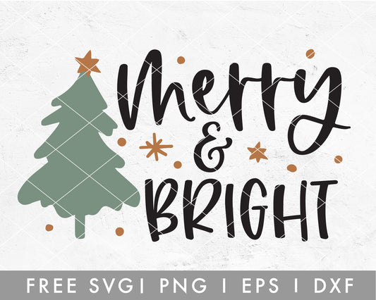 FREE Merry and Bright SVG