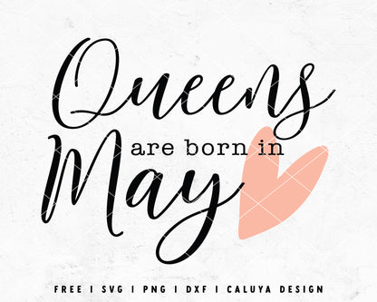 FREE Birthday SVG | May SVG Cut File for Cricut, Cameo Silhouette | Free SVG Cut File