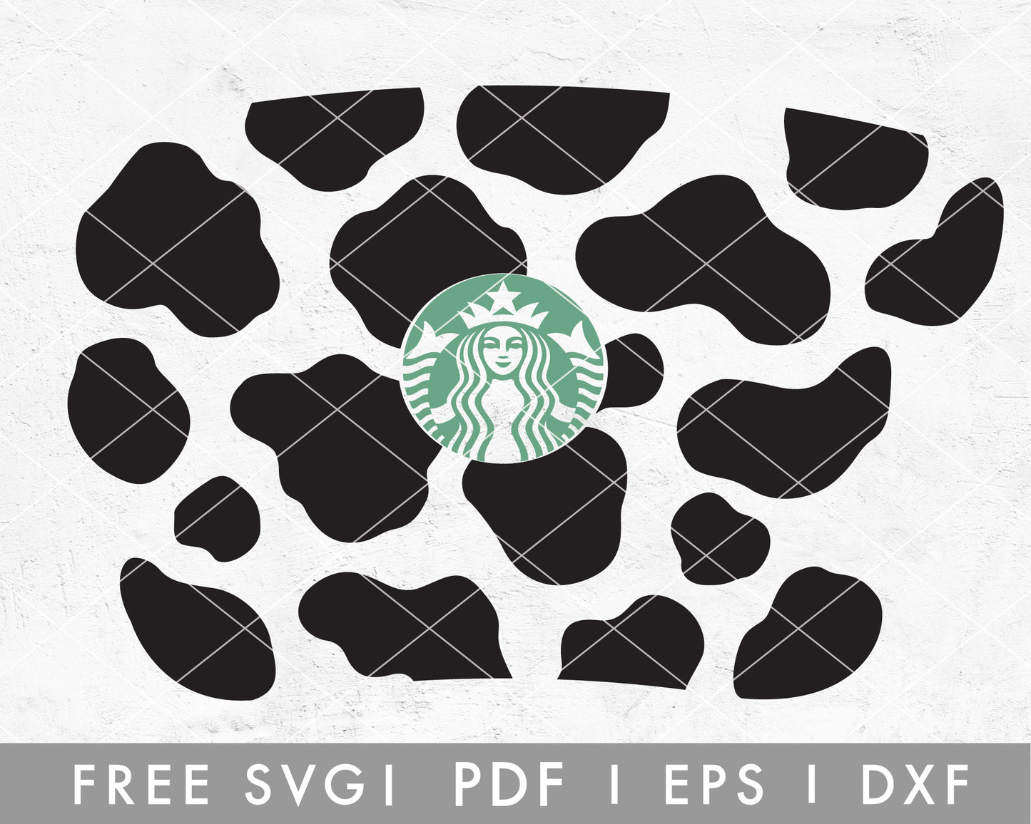 FREE FREE Starbucks Wrap SVG | Cow Print SVG Cut File for Cricut, Cameo Silhouette | Free SVG Cut File