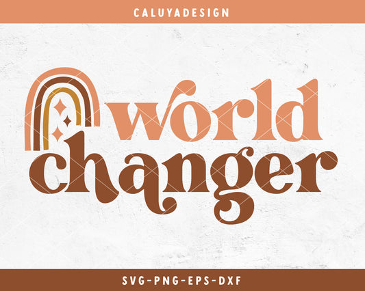 World Changer SVG Cut File for Cricut, Cameo Silhouette | Boho Baby SVG