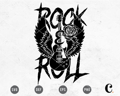 Rock And Roll Guitar SVG