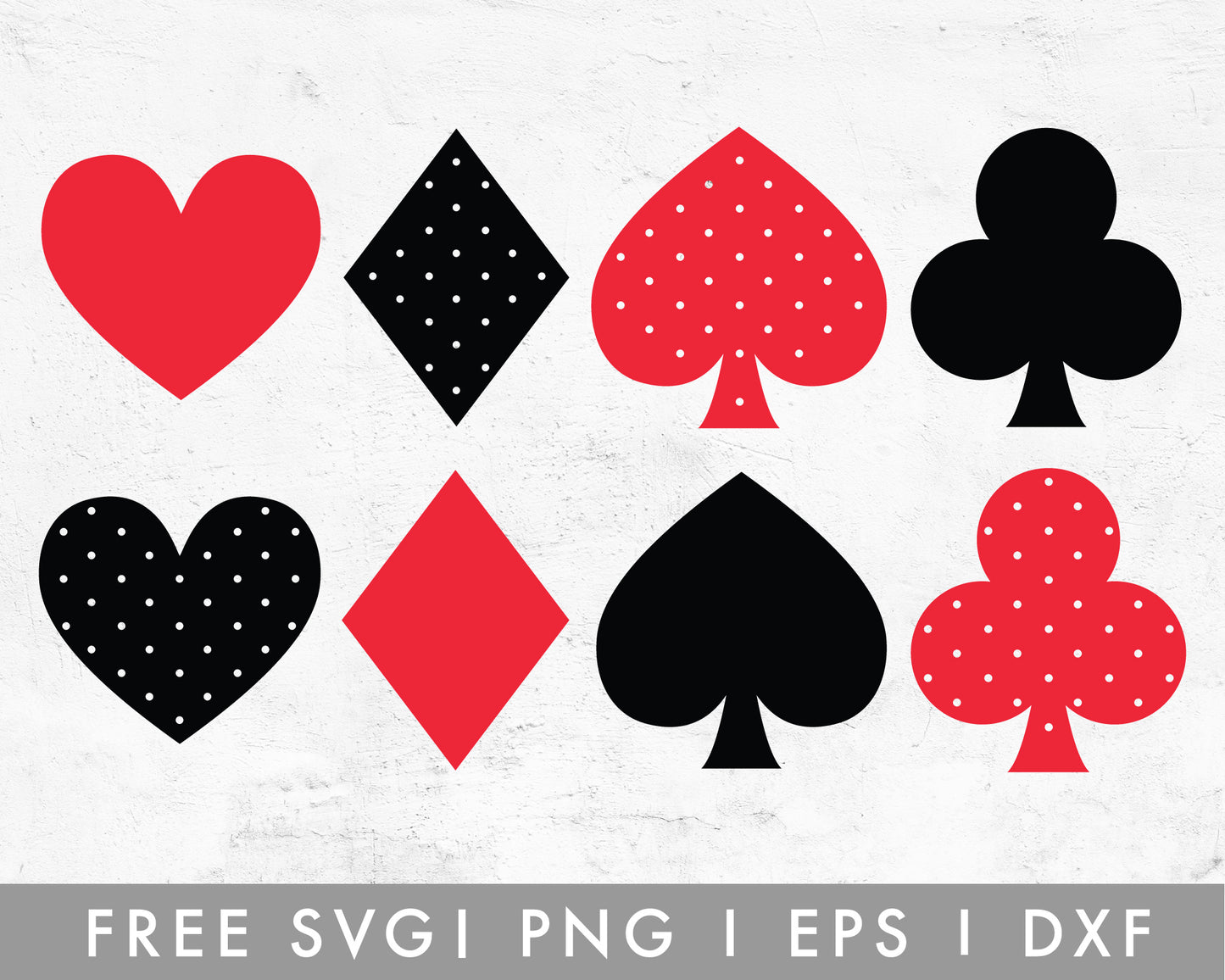 FREE Card Symbols SVG Cut File for Cricut, Cameo Silhouette | Free SVG Cut File