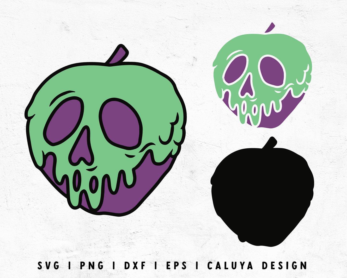FREE Poisoned Apple SVG | Spooky Halloween SVG