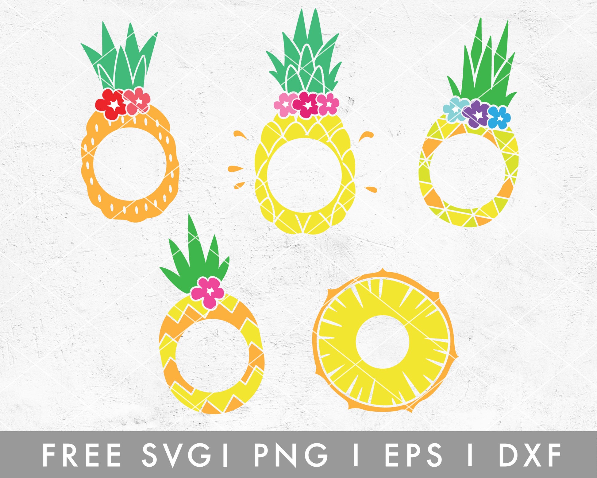 FREE Pineapple SVG | Pineapple Monogram Cut File for Cricut, Cameo Silhouette | Free SVG Cut File