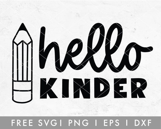 FREE Hello Kinder SVG