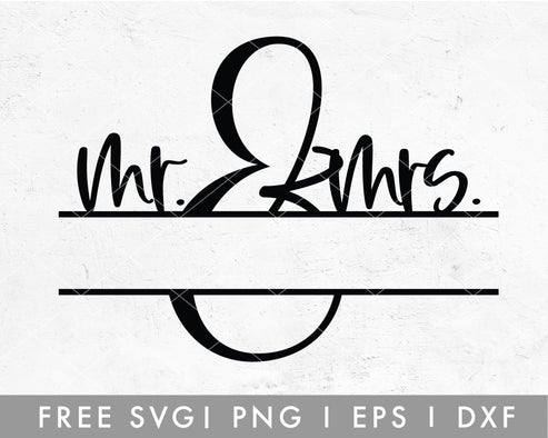 FREE Mr and Mrs Monogram SVG For Cricut, Cameo Silhouette – Caluya Design