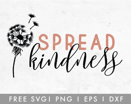 FREE Spread Kindness Dandelion SVG