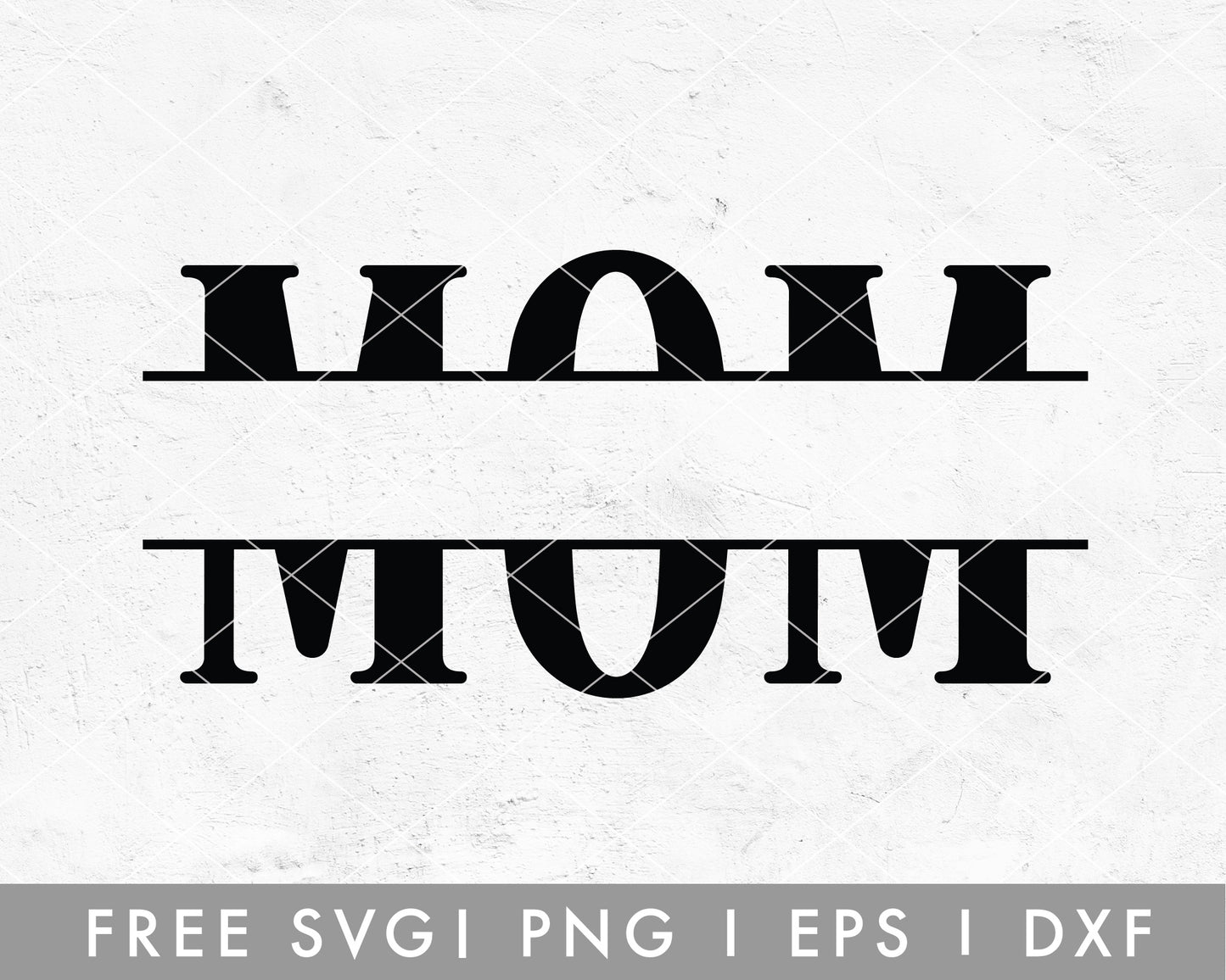 FREE Mom Split Monogram SVG Cut File for Cricut, Cameo Silhouette | Free SVG Cut File