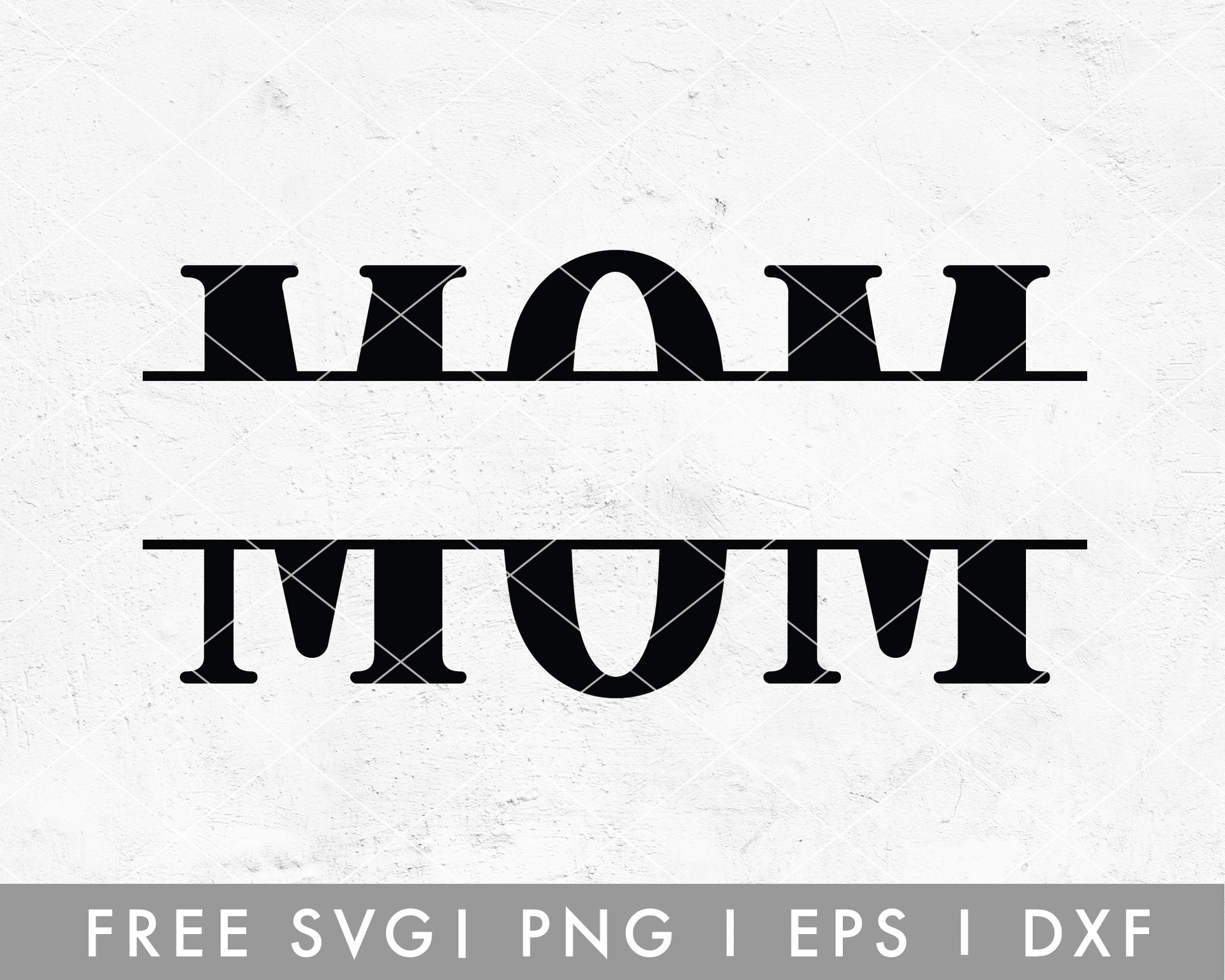 Split Monogram Mom SVG, Split Floral Mom SVG
