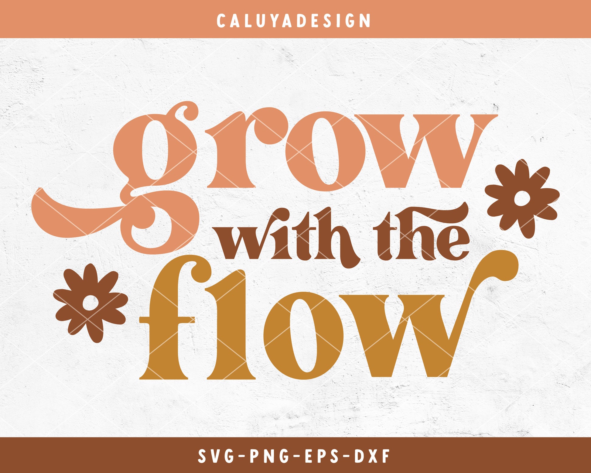 Grow With The Flow SVG Cut File for Cricut, Cameo Silhouette | Boho Baby Quote SVG