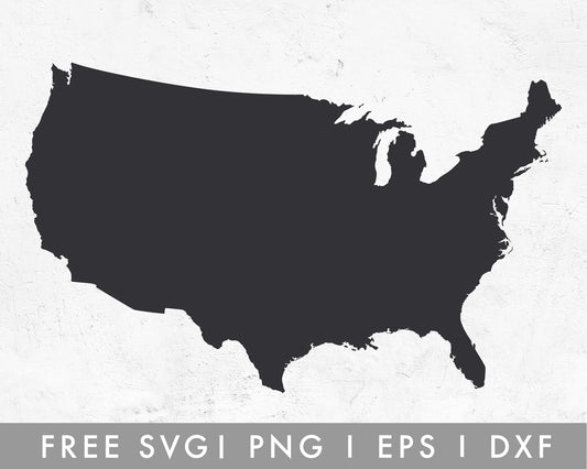 FREE USA Shape SVG Cut File for Cricut, Cameo Silhouette | Free SVG Cut File