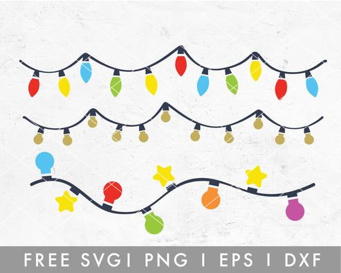 FREE Christmas Lights SVG For Cricut, Cameo Silhouette – Caluya Design