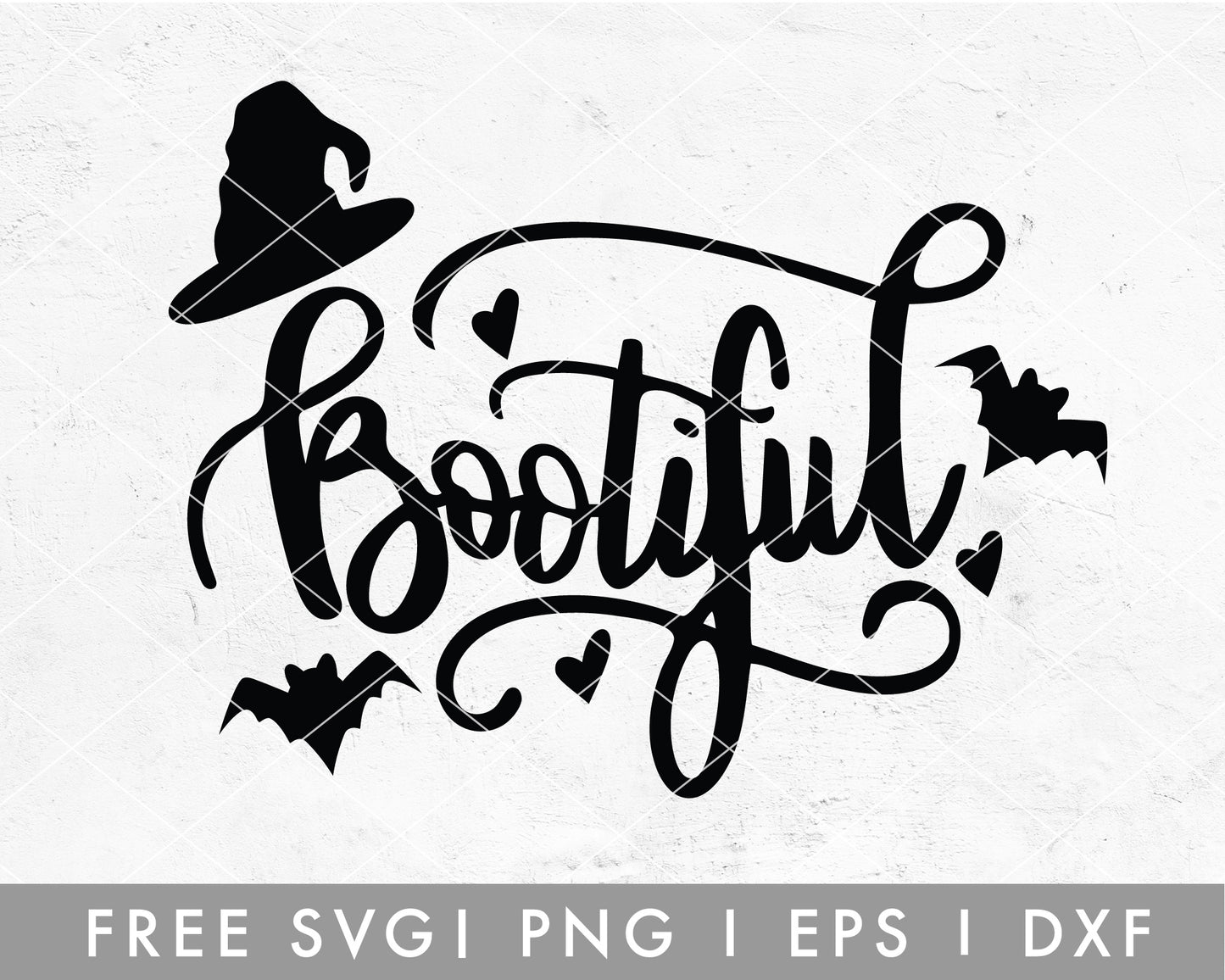FREE Bootiful SVG Cut File for Cricut, Cameo Silhouette | Halloween SVG Cut File