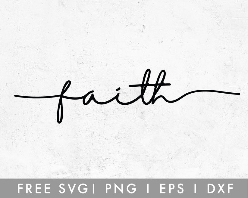 Free Faith SVG Cut File for Cricut, Cameo Silhouette – Caluya Design