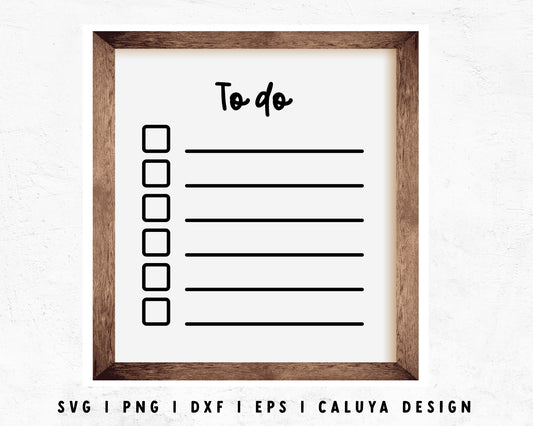 FREE To Do List SVG | Sign Making SVG | Journaling SVG Cut File for Cricut, Cameo Silhouette | Free SVG Cut File