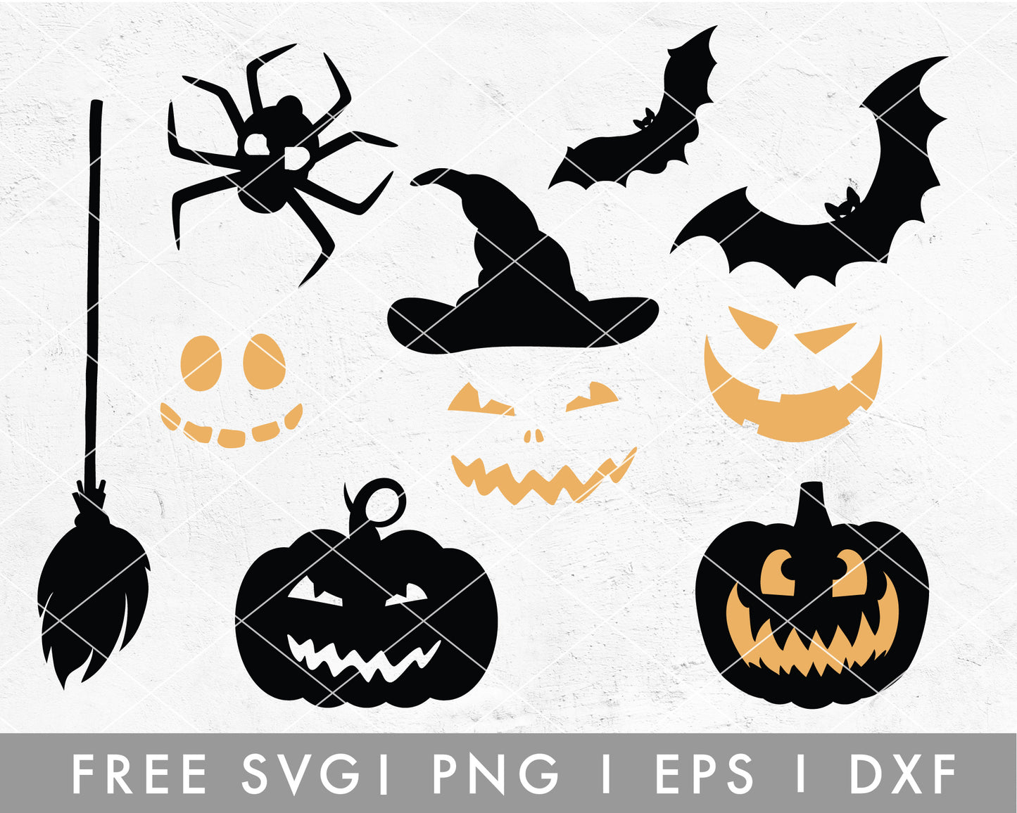 FREE Classic Halloween Elements SVG Cut File for Cricut, Cameo Silhouette 