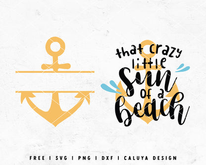 FREE Summer SVG | Anchor SVG | Monogram SVG Cut File for Cricut, Cameo Silhouette | Free SVG Cut File